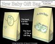 3D New Baby Bootees Gift Bag Mini Kit
