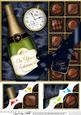 8 x 8 Retirement Champers & Chocs Scalloped Corner Topper