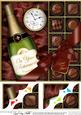 8 x 8 Retirement Champers & Chocs Scalloped Corner Topper