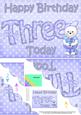 5x7 3rd Birthday Teddy Scallop Corner