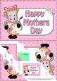 5x7 Gigi Horse Mothers Day Polka Dots Scallop Corner
