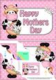 5x7 Milly Moo Cow Mothers Day Polka Dots Scallop Corner