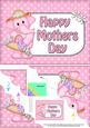 5x7 Lola Elephant Mothers Day Polka Dots Scallop Corner