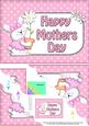 5x7 Little Bunny Mothers Day Polka Dots Scallop Corner