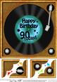 8 x 8 90th Birthday Record Scalloped Corner Topper