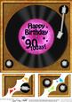 8 x 8 90th Birthday Record Scalloped Corner Topper
