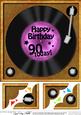 8 x 8 90th Birthday Record Scalloped Corner Topper