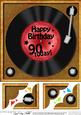 8 x 8 90th Birthday Record Scalloped Corner Topper