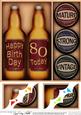 8x8 Novelty 80th Birthday Beer & Cheese Corner Stacker