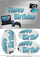 A5 Birthday Gadgets N Gizmos Oval Pyramage Topper