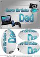 A5 Birthday Dad Gadgets N Gizmos Oval Pyramage Topper