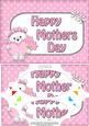 A5 Teddy Tess Mothers Day Dots Scallop Corners & Pyramage