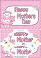 A5 Teddy Tess Mothers Day Dots Scallop Corners & Pyramage