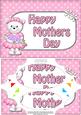 A5 Teddy Tess Mothers Day Dots Scallop Corners & Pyramage