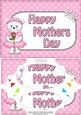 A5 Teddy Tess Mothers Day Dots Scallop Corners & Pyramage