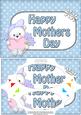 A5 Teddy Ed Mothers Day Dots Scallop Corners & Pyramage