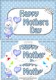 A5 Teddy Ed Mothers Day Dots Scallop Corners & Pyramage