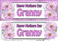 Large Dl Mothers Day Granny Daisies Floral 3D Decoupage