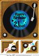 8 x 8 21st Birthday Record Scalloped Corner Topper