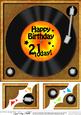 8 x 8 21st Birthday Record Scalloped Corner Topper