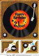 8 x 8 21st Birthday Record Scalloped Corner Topper