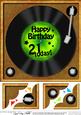 8 x 8 21st Birthday Record Scalloped Corner Topper