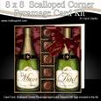8 x 8 Mum & Dad Champers Chocs N Roses Scalloped Corner Kit
