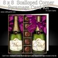 8 x 8 Mum & Dad Champers Chocs N Roses Scalloped Corner Kit