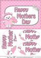 A5 Teddy Tess Mothers Day Dots Oval Pyramage Topper