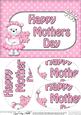 A5 Teddy Tess Mothers Day Dots Oval Pyramage Topper