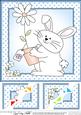 8 x 8 Little Bunny Scalloped Corner Topper