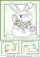 8 x 8 Little Bunny Scalloped Corner Topper