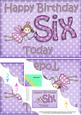 5x7 6th Birthday Fairy Scallop Corner