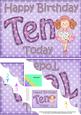5x7 10th Birthday Girlz Betzi Ballerina Scallop Corner