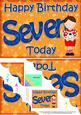 5x7 7th Birthday Boyz Bazil Footballer Scallop Corner