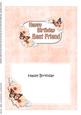 5x7 Birthday Best Friend Flowers & Butterflies Insert