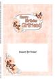 5x7 Birthday Girlfriend Flowers & Butterflies Insert