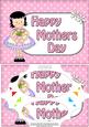 A5 Girlz Suzi Mothers Day Dots Scallop Corners & Pyramage
