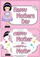 A5 Girlz Roz Mothers Day Dots Scallop Corners & Pyramage