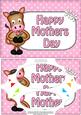A5 Gigi Horse Mothers Day Dots Scallop Corners & Pyramage