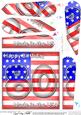 Flying the Flag Usa 80th Birthday Fan Pyramage Topper