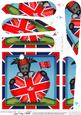 Hamish Scottie Dog Union Jack Flag Heart Fan Pyramage Topper