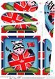 Debra Zebra Jack Flag Heart Fan Pyramage Topper