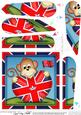 Chunky Monkey Union Jack Flag Heart Fan Pyramage Topper