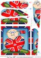Old Man Bert Union Jack Flag Heart Fan Pyramage Topper