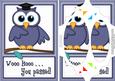 A5 Wise Owl Congrats Felties Scallop Corners N Pyramage