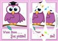 A5 Wise Owl Congrats Felties Scallop Corners N Pyramage
