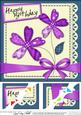 8 x 8 Birthday Flowers N Lace Corner Topper