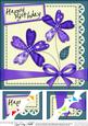 8 x 8 Birthday Flowers N Lace Corner Topper