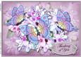 A4 Thinking of You Flowers & Butterfly Card Topper